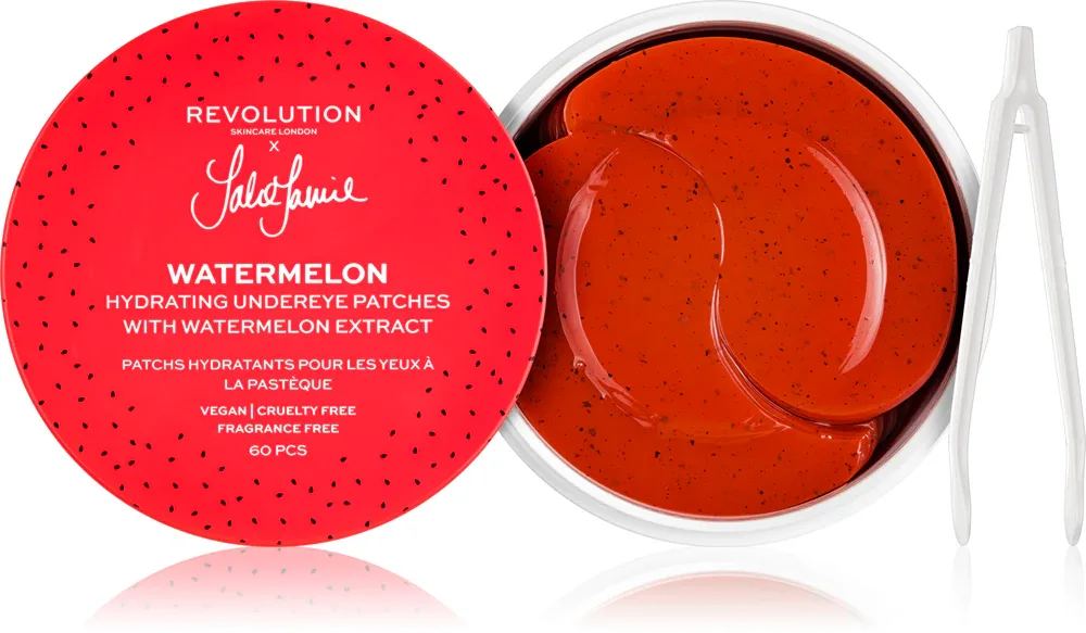 Revolution Skincare X Jake-Jamie Watermelon - Гидрогелевая маска для глаз для осветления и увлажнения, 60 шт