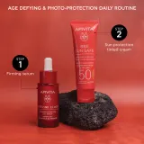 Apivita Bee Sun Safe Anti-Spot and Anti-Age Tinted Face Cream SPF50 - Защитный тонирующий крем для лица SPF 50, 50 мл, оттенок Golden — фото 4