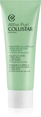 Collistar Attivi Puri Salicylic Acid + Zinc Clay Mask - Маска с глиной и гиалуроновой кислотой, 75 мл