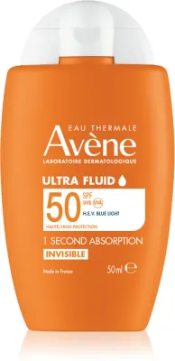 Avene Sun Ultra Fluid Invisible - Легкий защитный флюид SPF 50, 50 мл