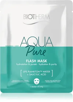Biotherm Aqua Pure Flash Mask - Маска в тканевом покрытии с увлажняющим действием regenerujące skorę, 31 г