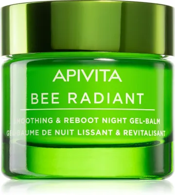 Apivita Bee Radiant Night Gel-Balm - Детокс-смягчающий гель-бальзам для лица на ночь, 50 мл