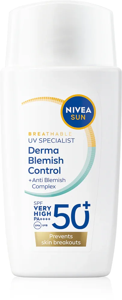NIVEA SUN Derma Skin Clear - Солнцезащитный крем для лица для кожи с несовершенствами SPF 50+, 40 мл