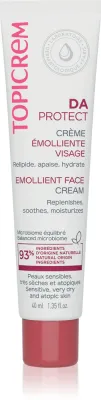Topicrem DA Emollient Face Cream - Крем смягчающий для сухой и атопической кожи, 40 мл