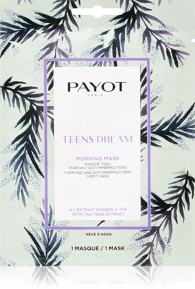 Payot Morning Mask Teens Dream - Маска с пленкой для лица, очищающая и освежающая, для жирной и комбинированной кожи