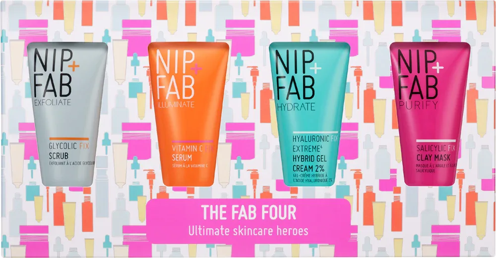NIP+FAB The Fab Four Best Sellers Mix - Набор для ухода за кожей лица, 4 мл