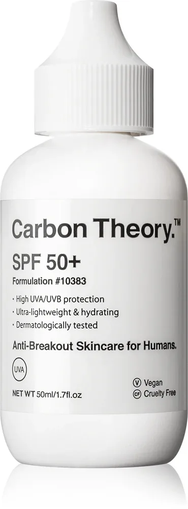 Carbon Theory SPF 50+ - Увлажняющий защитный крем SPF 50+, 50 мл