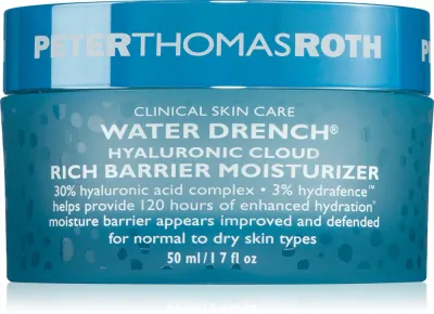 Peter Thomas Roth Water Drench Hyaluronic Cloud Rich Barrier Moisturizer - Богатый увлажняющий крем, восстанавливающий защитный барьер кожи, 50 мл