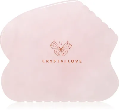 Crystallove Rose Quartz Contour Gua Sha - Аксессуары для массажа лица, 1 шт