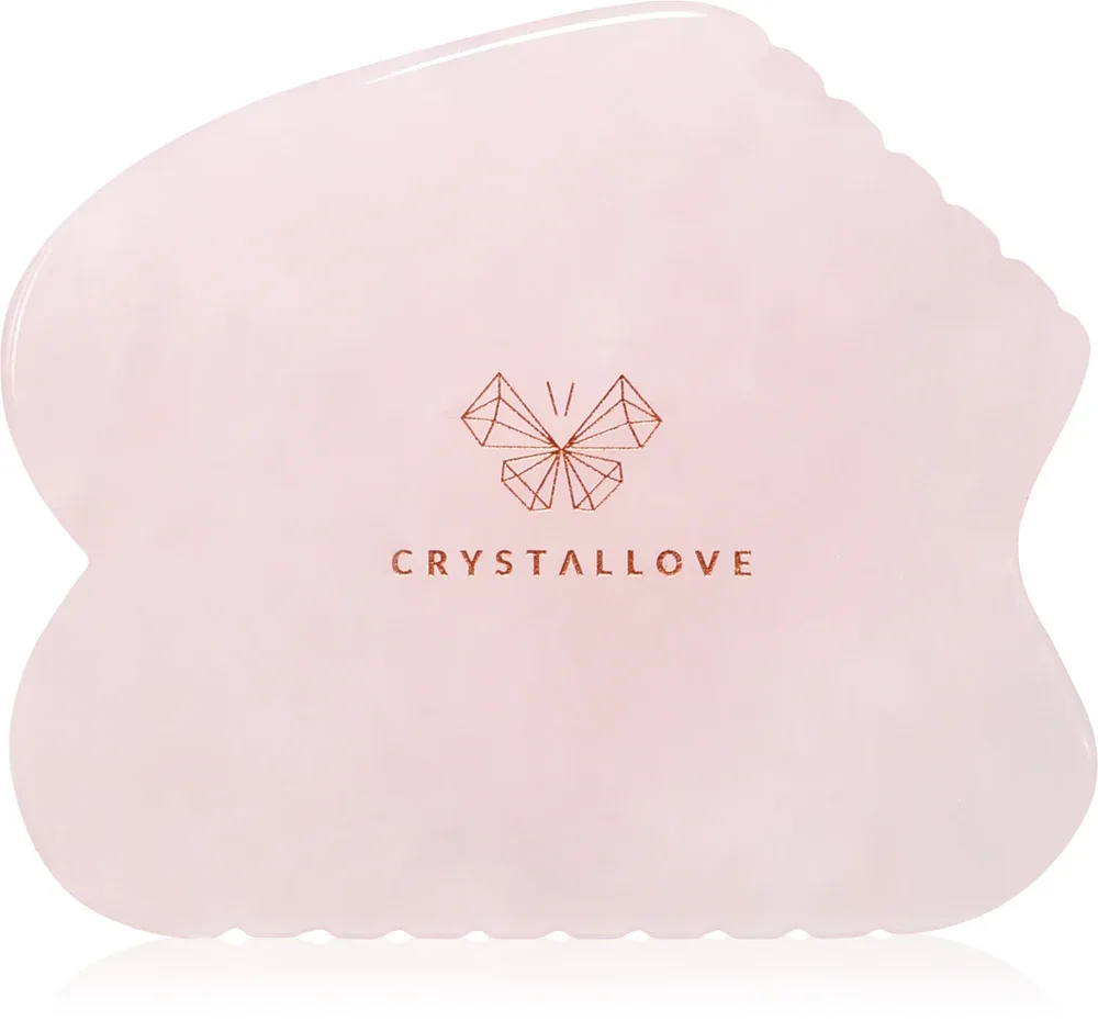 Crystallove Rose Quartz Contour Gua Sha - Аксессуары для массажа лица, 1 шт