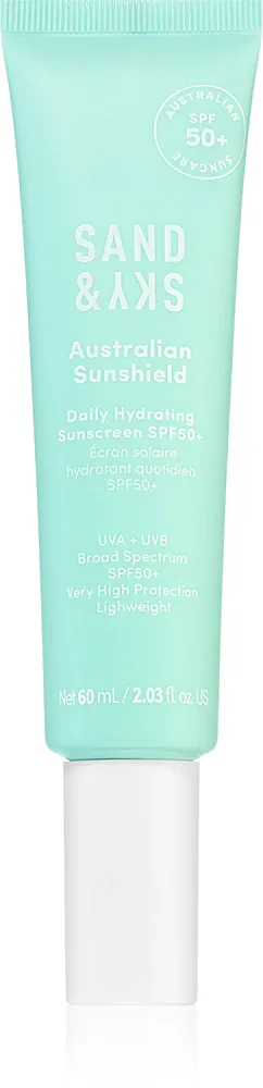 Sand & Sky Australian Sunshield Daily Hydrating Sunscreen SPF50+ - Легкий защитный крем для лица SPF 50+, 60 мл