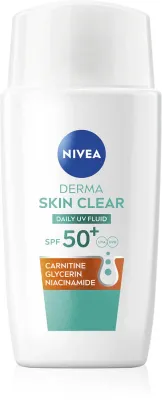 NIVEA Derma Skin Clear - Легкий защитный флюид SPF 50+, 40 мл