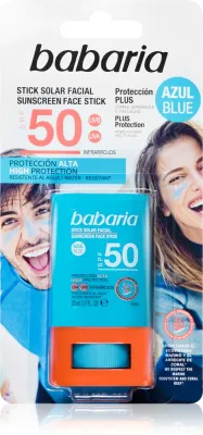 Babaria Blue Face Sun Stick - Солнцезащитный увлажняющий стик для лица и чувствительных участков SPF 50, 20 мл