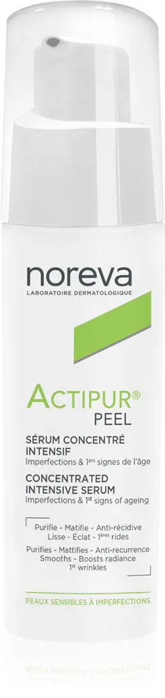 Noreva Actipur Peel Concentrated Intensive Serum - Сыворотка для лица с эксфолирующим действием для чувствительной кожи с проблемами акне, 30 мл
