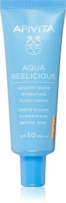Флюид тональный Apivita Aqua Beelicious Tinted Fluid SPF30 увлажняющий, среднее покрытие, 40 мл SPF 30