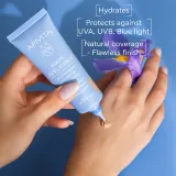 Флюид тональный Apivita Aqua Beelicious Tinted Fluid SPF30 увлажняющий, среднее покрытие, 40 мл SPF 30 — фото 2