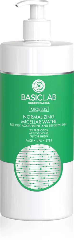 BasicLab Dermocosmetics Micellis - Мицеллярная вода для комбинированной и жирной кожи с дозатором, 500 мл