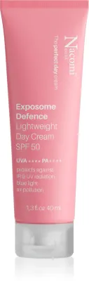 Крем для лица дневной Nacomi Next Level Exposome Defence SPF 50, увлажняющий, для сияния кожи, 40 мл