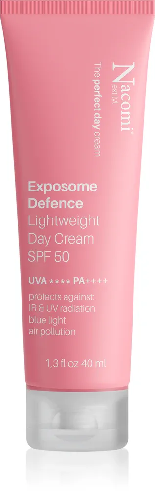 Крем для лица дневной Nacomi Next Level Exposome Defence SPF 50, увлажняющий, для сияния кожи, 40 мл