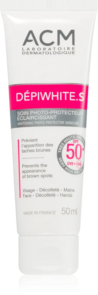 ACM Depiwhite S - Крем защитный для лица и шеи SPF 50+, 50 мл