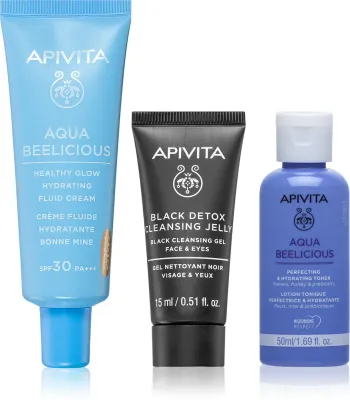 Apivita Aqua Beelicious Hydrating & Natural Coverage Routine Set - Набор для увлажнения кожи лица, 1 шт