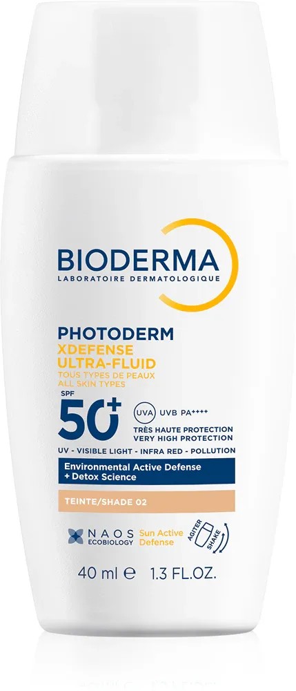 Bioderma Photoderm XDefense Tinted - Защитный тонизирующий флюид для лица SPF 50+, 40 мл, оттенок 02 Light