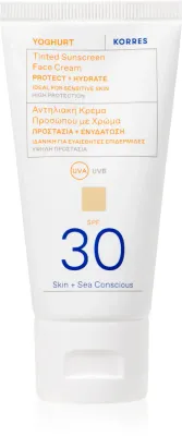 Korres Yoghurt Tinted Sunscreen - Тонирующий крем защитный SPF 30, 50 мл