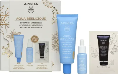Apivita Aqua Beelicious Hydration & Natural Coverage Set - Праздничный набор для лица для осветления и увлажнения, 1 шт