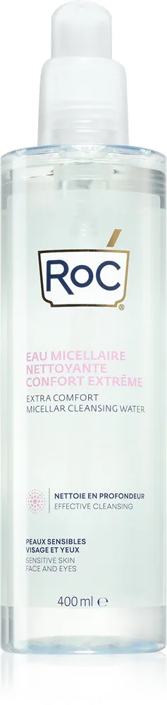 RoC Extra Comfort Micellar Cleansing Water - Мицеллярная вода для чувствительной кожи успокаивающая, 400 мл