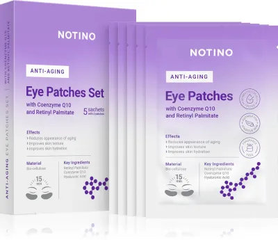 Notino Anti-Aging Bio-Cellulose Eye Patches Set with Coenzyme Q10 and Retinyl Palmitate - Маска против морщин для области вокруг глаз, 5 шт