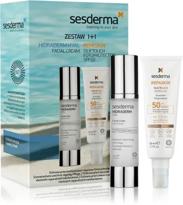 Sesderma Set Hidraderm Hyal+ Repaskin - Подарочный набор для сухой и чувствительной кожи, 2 шт