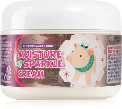 Elizavecca Milky Piggy Moisture Sparkle Cream - Розовый крем для лица, увлажняющий и осветляющий, 100 мл
