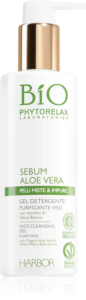 Phytorelax Laboratories Bio Sebum Aloe Vera - Нежный гель для очищения с алоэ, 200 мл