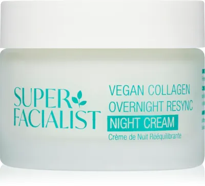 Super Facialist Vegan Collagen - Крем для лица с коллагеном для ночного применения, 50 мл