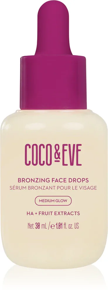 Coco & Eve Sunny Honey Bronzing Face Drops - Капли для лица для автозагара, 30 мл, оттенок Medium Glow (new)