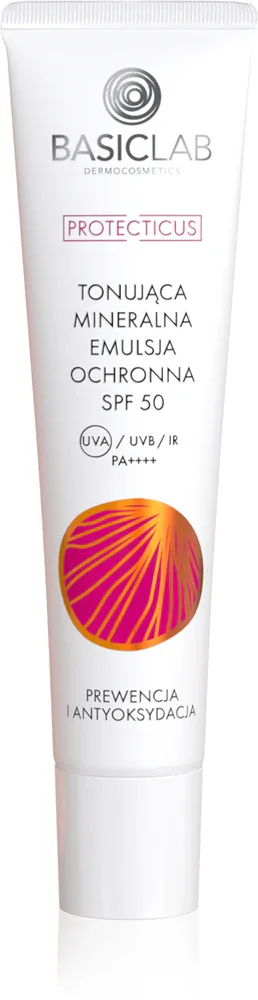 BasicLab Dermocosmetics Protecticus - Защитный эмульсия для чувствительной кожи с склонностью к покраснениям SPF 50+, 40 мл