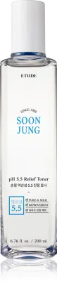 ETUDE SoonJung pH 5.5 Relief Toner - Успокаивающий тоник для лица, восстанавливающий и омолаживающий кожу, 200 мл