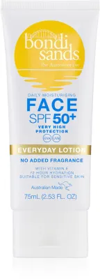 Молочко для лица Bondi Sands SPF 50+ Everyday Face Lotion солнцезащитное, водостойкое, 75 мл SPF 50+