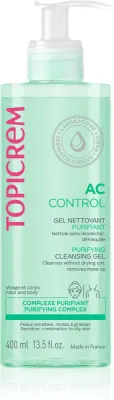 Topicrem AC Purifying Cleansing Gel - Глубоко очищающий гель для жирной и чувствительной кожи