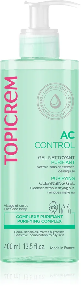 Topicrem AC Purifying Cleansing Gel - Глубоко очищающий гель для жирной и чувствительной кожи