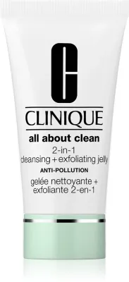 Clinique All About Clean 2-in-1 Cleansing + Exfoliating Jelly - Очищающий пилинг-гель, 150 мл