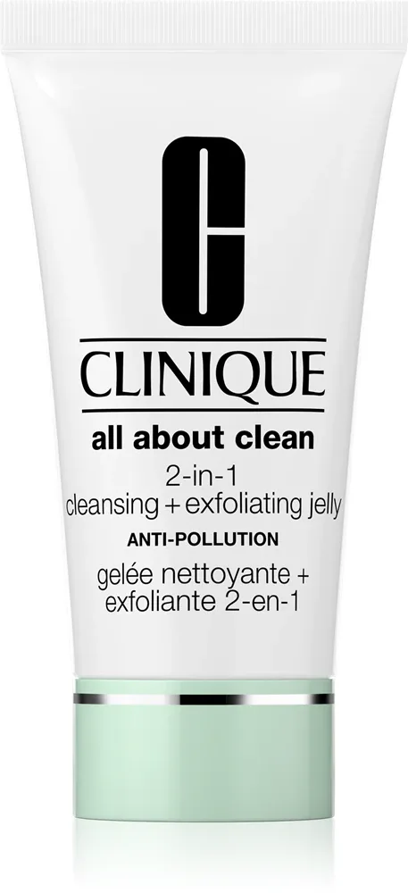 Clinique All About Clean 2-in-1 Cleansing + Exfoliating Jelly - Очищающий пилинг-гель, 150 мл