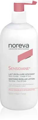 Noreva Sensidiane Soothing Micellar Lotion - Мицеллярный гель для снятия макияжа, 500 мл