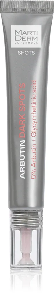 MartiDerm Shots Arbutin Dark Spots - Сыворотка для лица против пигментации кожи, 20 мл