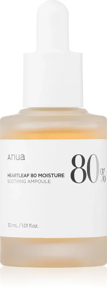 Anua Heartleaf 80% Moisture Ampoule - Ампулы для интенсивного восстановления кожи с успокаивающим действием, 30 мл