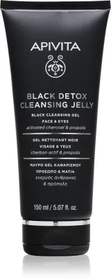 Apivita Cleansing Black Detox Cleansing Gel - Очищающий гель с углем для лица и области вокруг глаз