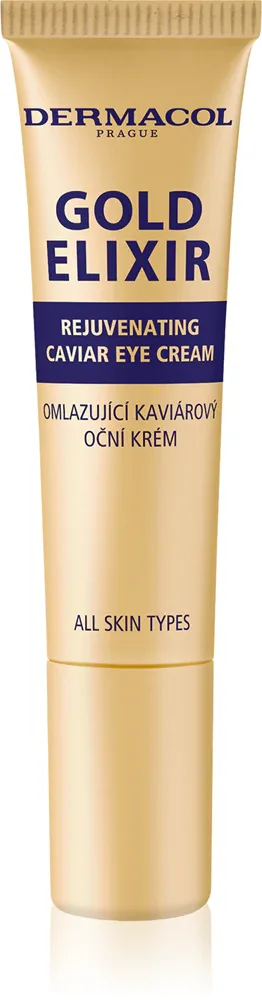 Dermacol Gold Elixir - Омолаживающий крем для глаз с кавиаром, 15 мл