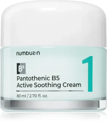 Numbuzin No. 1 Pantothenic B5 Active Soothing Cream - Увлажняющий крем для лица, смягчающий, 80 мл