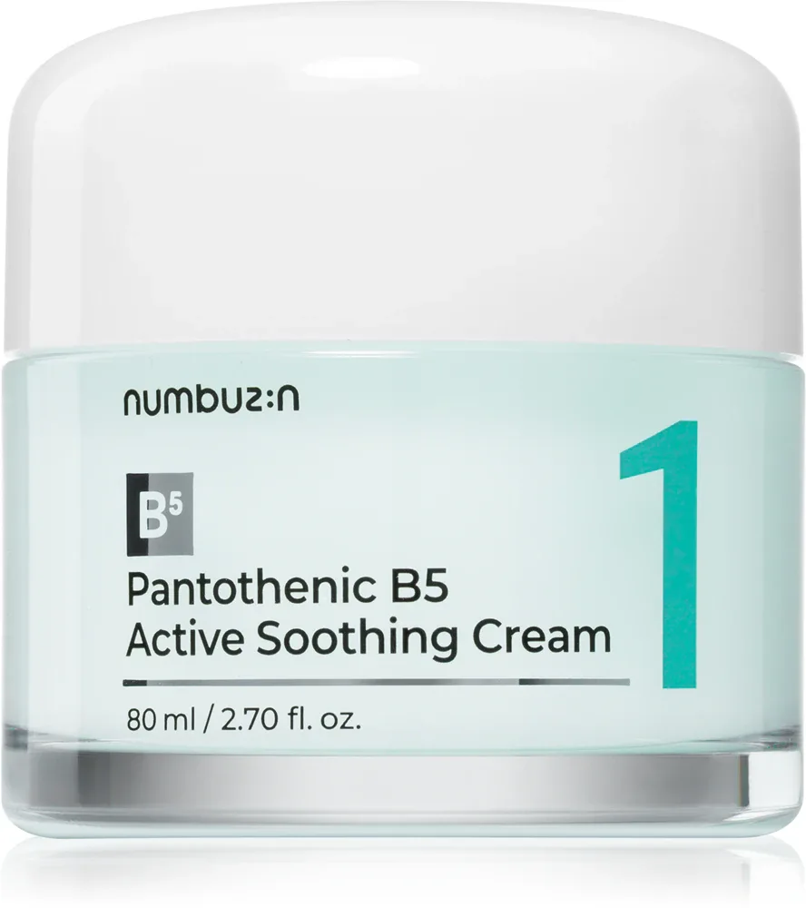 Numbuzin No. 1 Pantothenic B5 Active Soothing Cream - Увлажняющий крем для лица, смягчающий, 80 мл