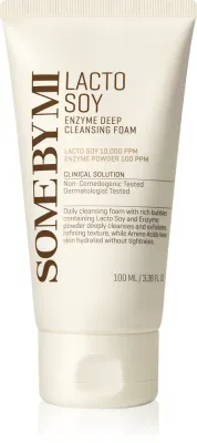 Some By Mi Lacto Soy Enzyme Deep Cleansing Foam - Пена глубокого очищения с успокаивающим действием, 100 мл